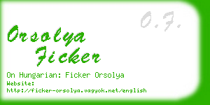 orsolya ficker business card